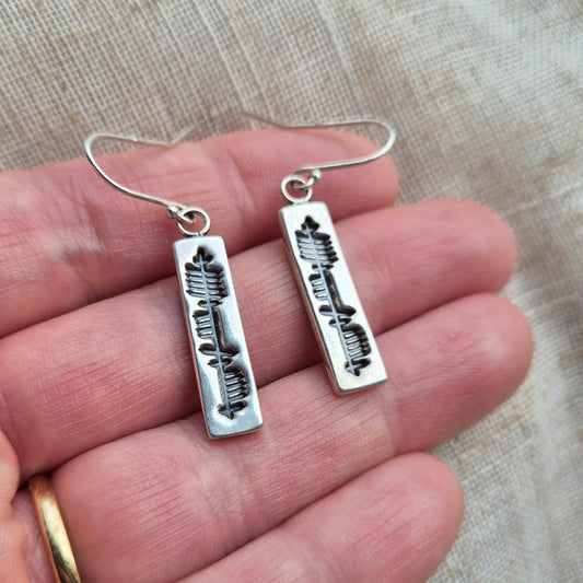 Anam cara (soul friend) ogham earrings - made to order