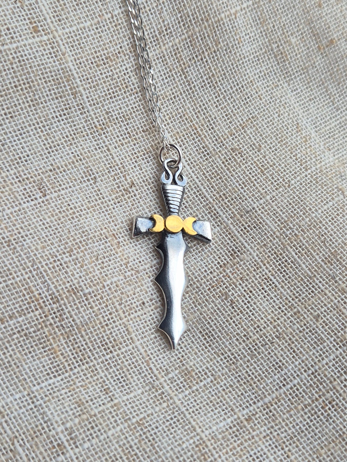 Triple goddess dagger pendant