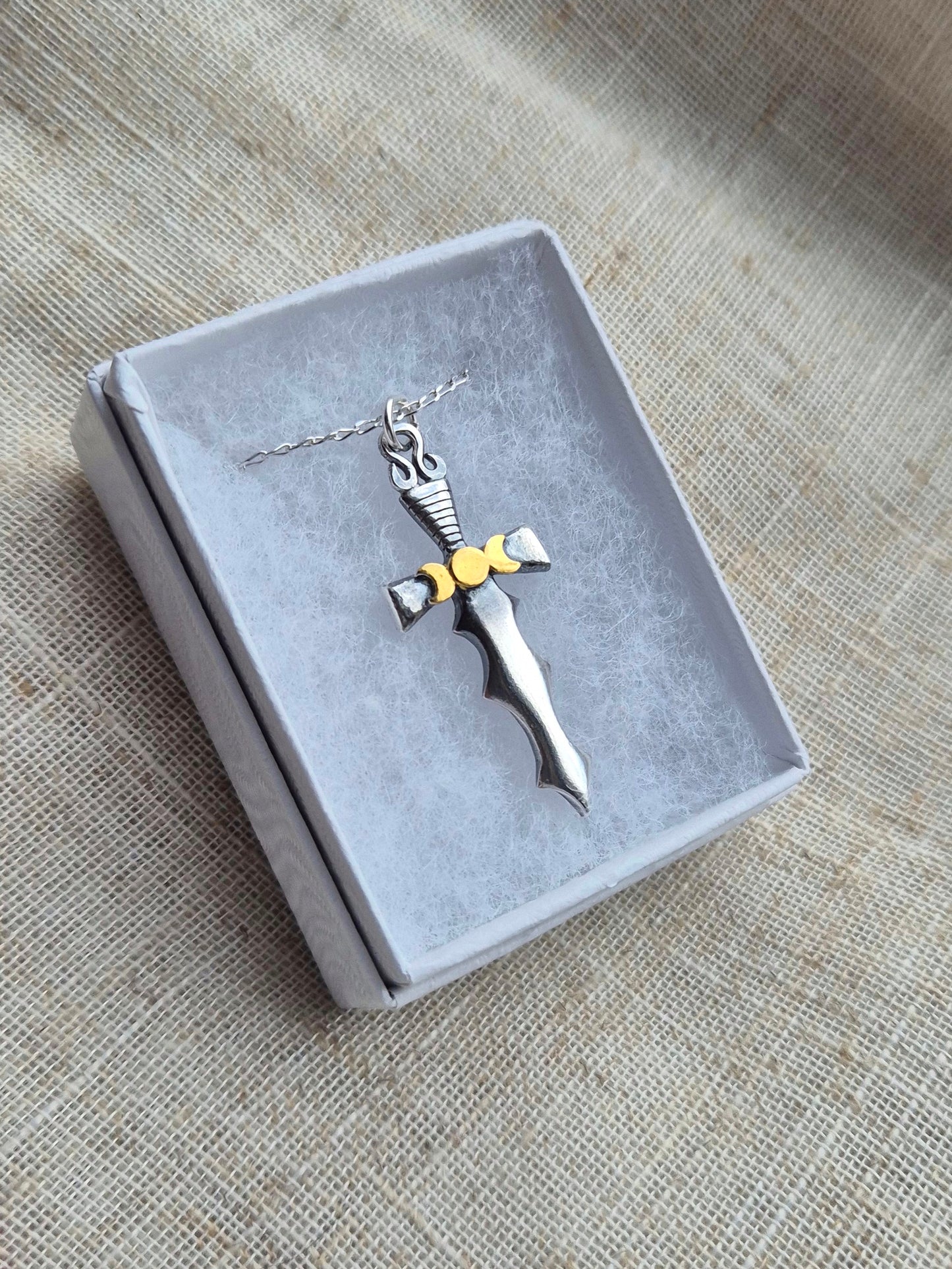 Triple goddess dagger pendant