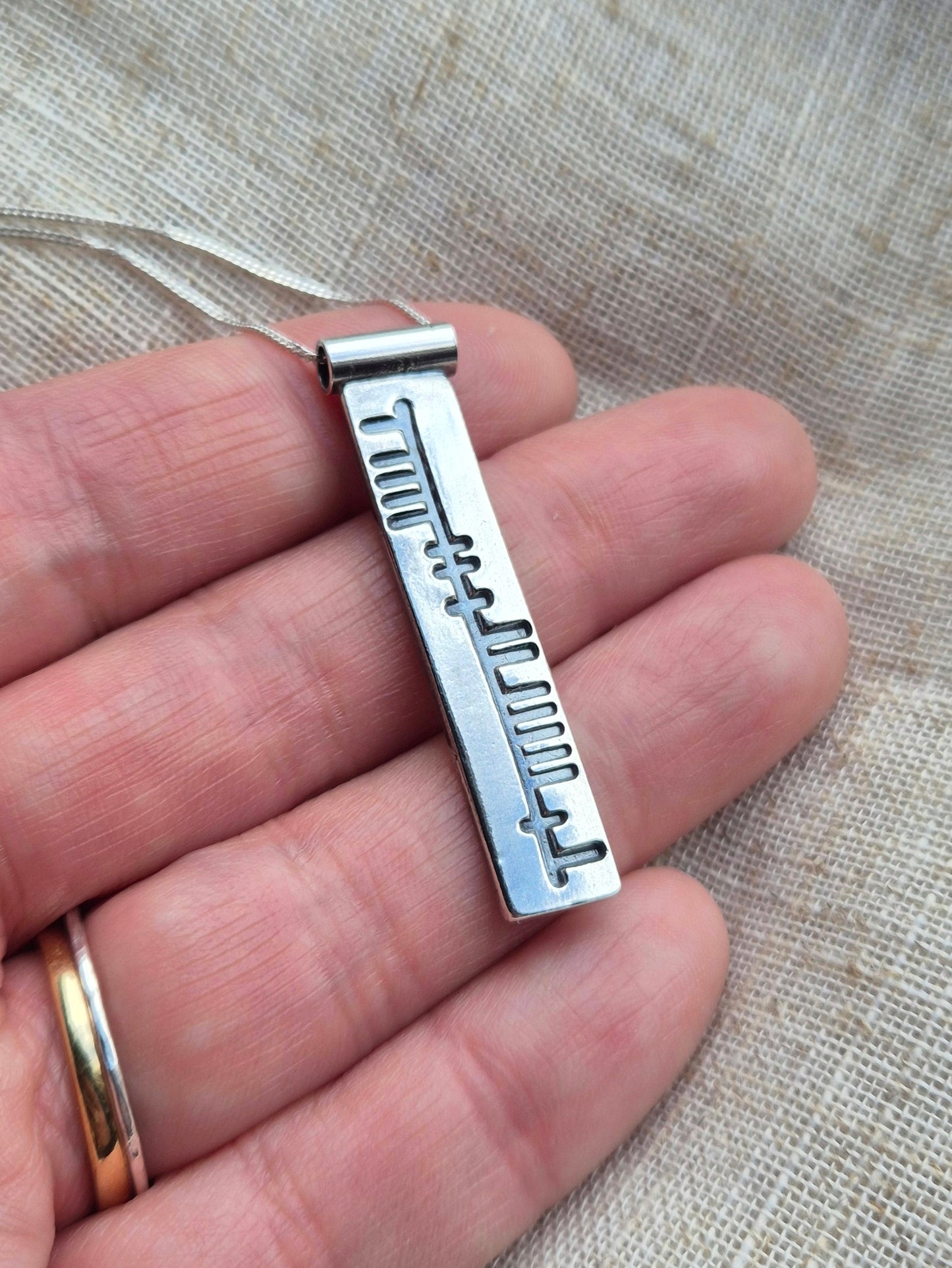 Ogham bar pendant