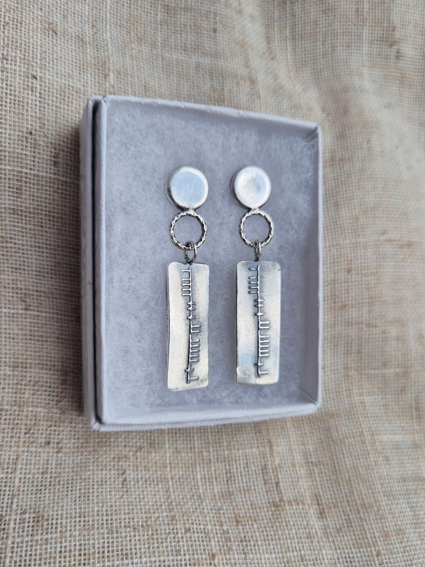 Ogham drop earrings