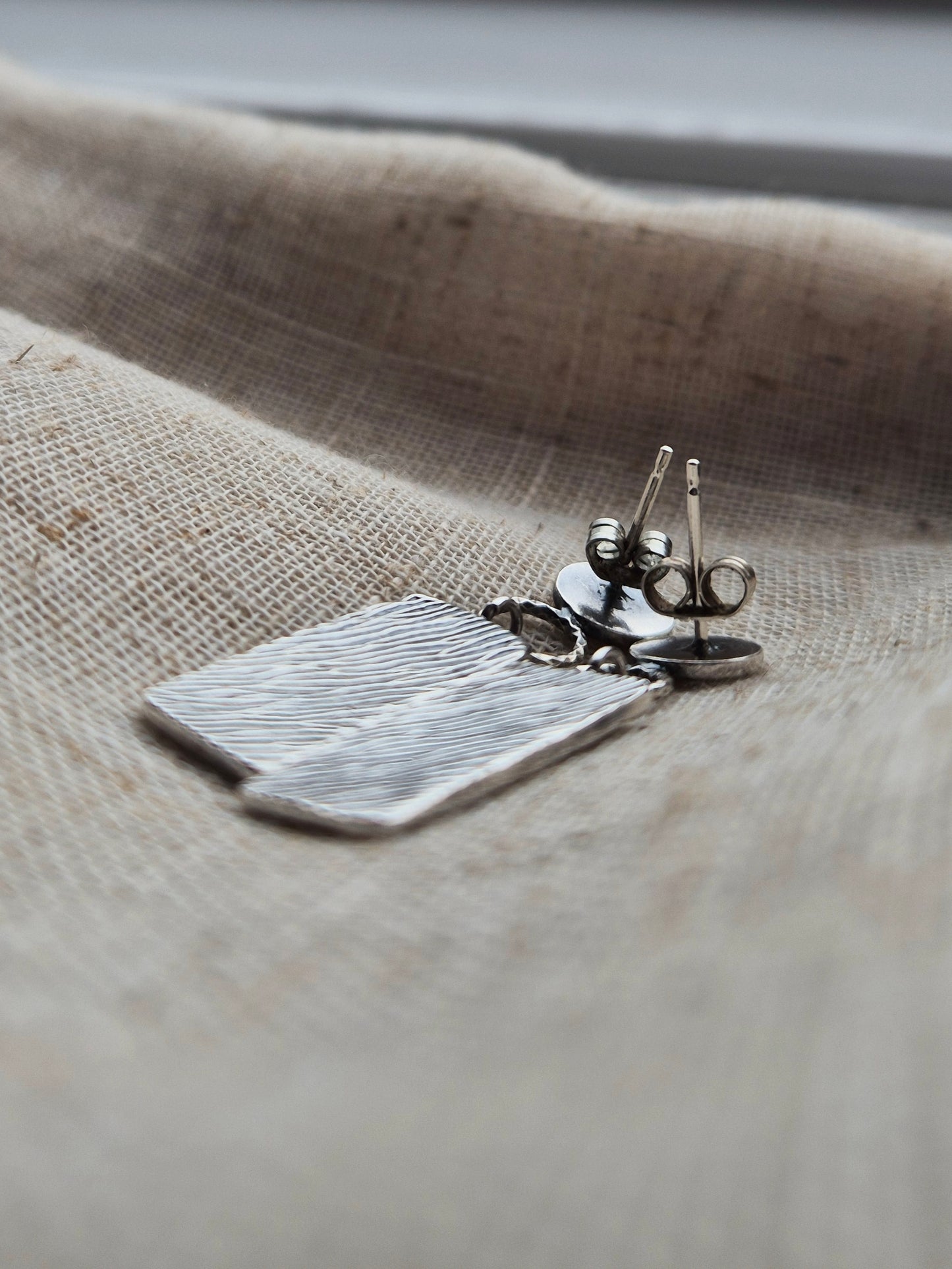 Ogham drop earrings