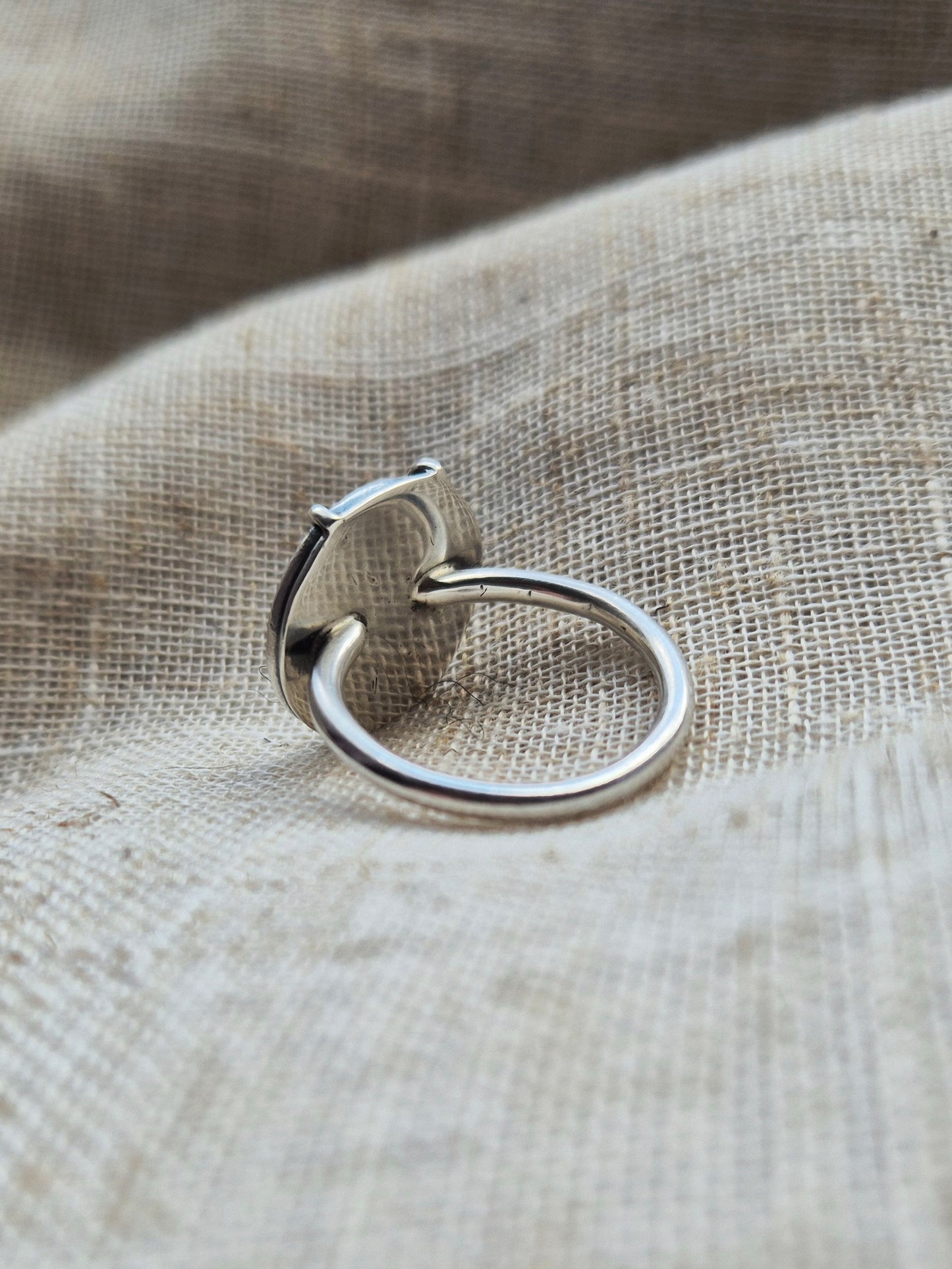 Banlaoch Mounted coin ring - size N