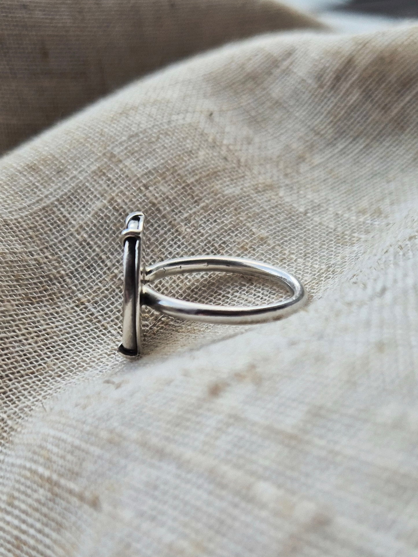 Banlaoch Mounted coin ring - size N