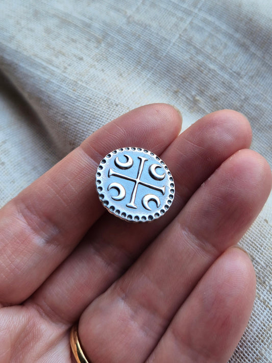 Shield pin brooch