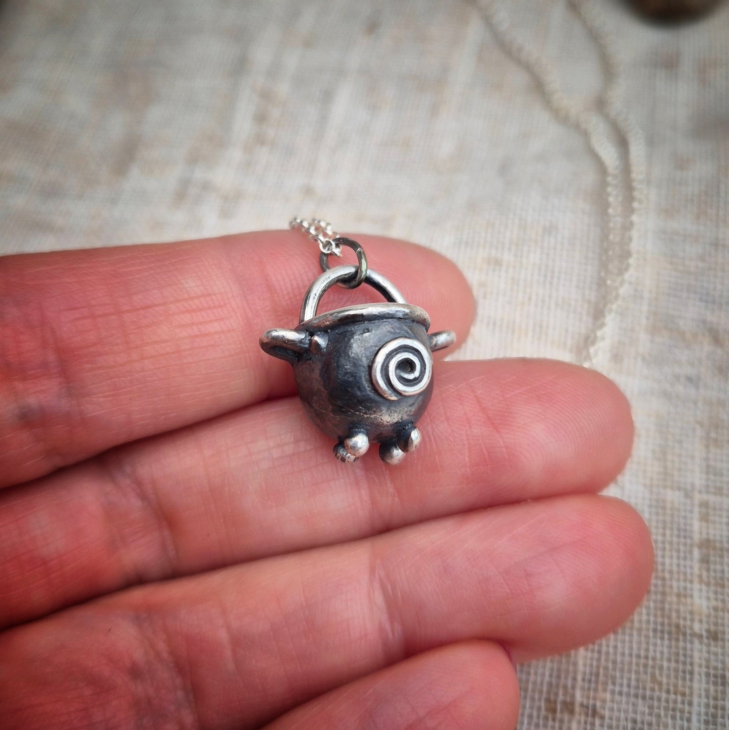 Cauldron charm - spiral