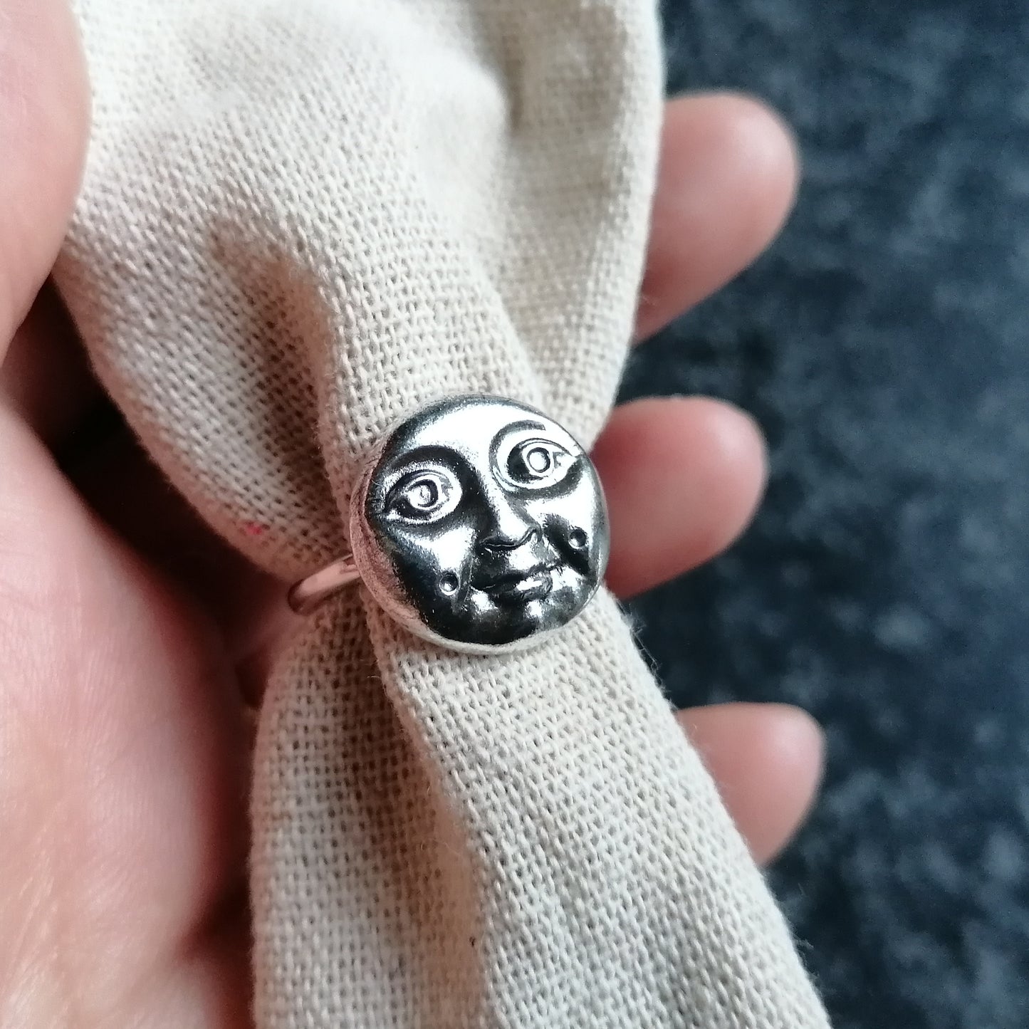 Moon man ring