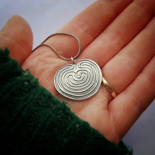 Labyrinth pendant - made to order