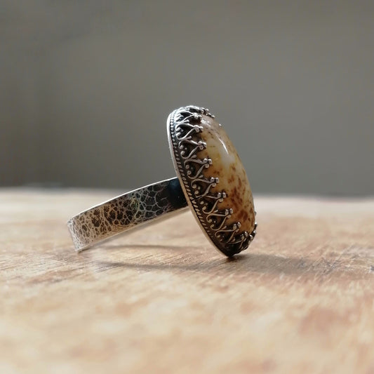 Picture jasper ring - sized O
