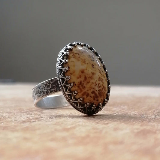 Picture jasper ring - sized O