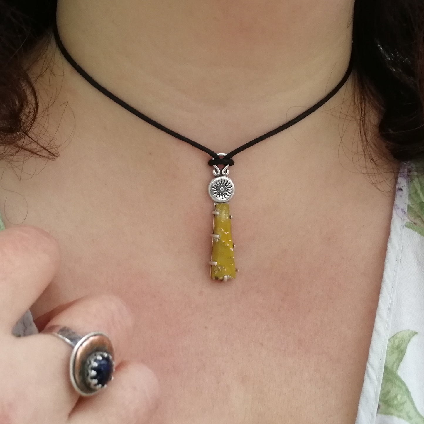 Bumblebee jasper pendant - one available