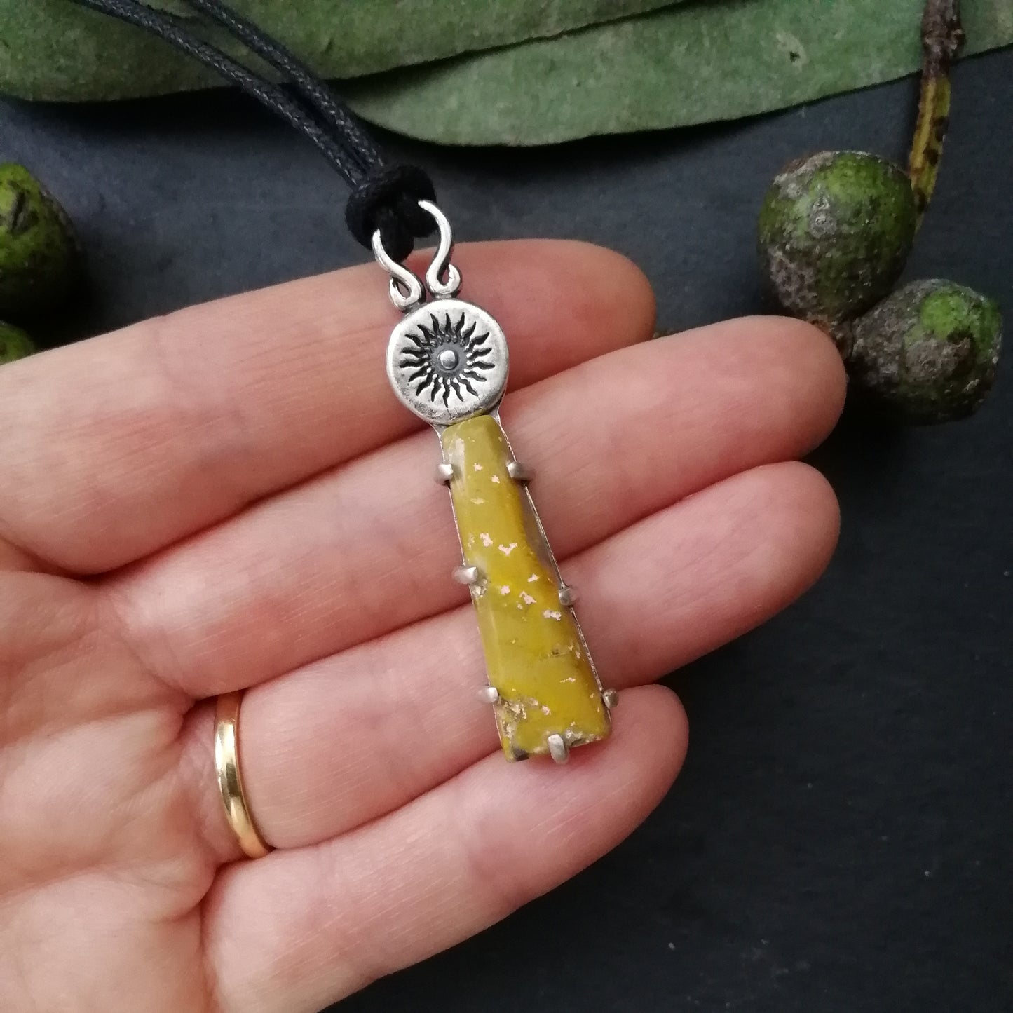Bumblebee jasper pendant - one available