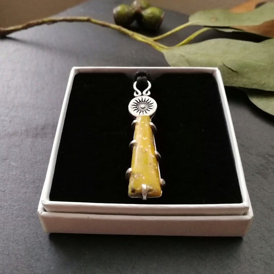 Bumblebee jasper pendant - one available