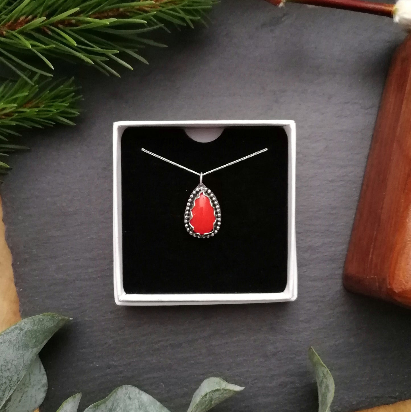 Blood drop rosarita pendant - one available