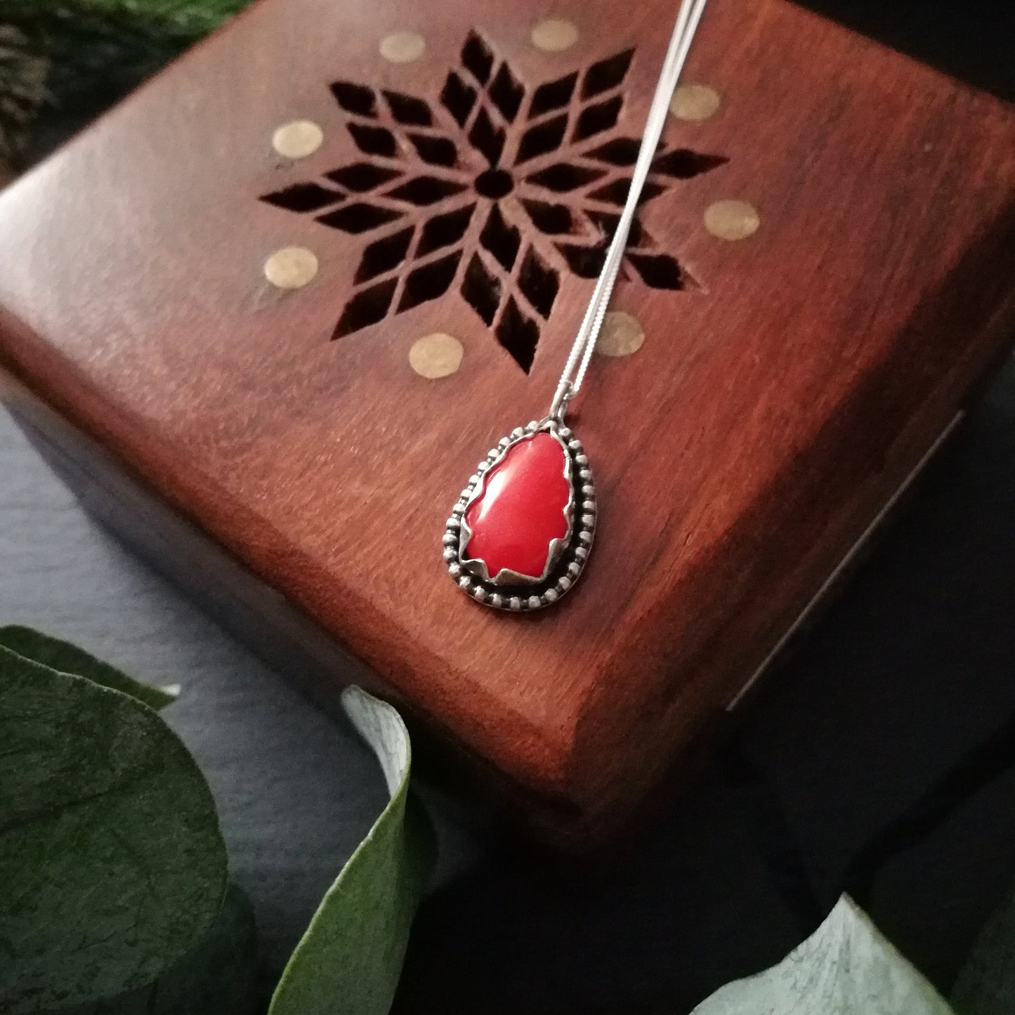 Blood drop rosarita pendant - one available