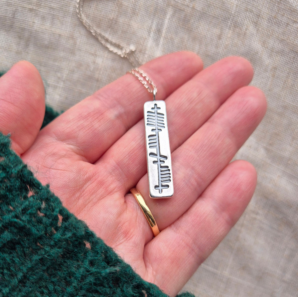 Anam cara (soul friend) ogham pendant
