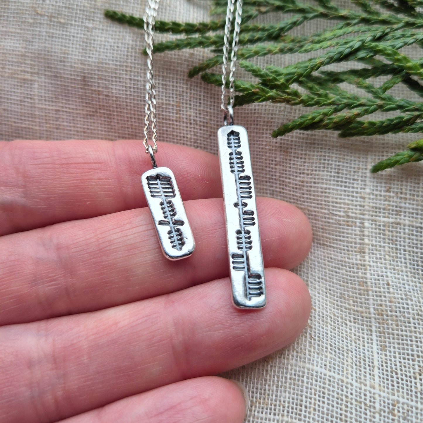 Personalised ogham pendant