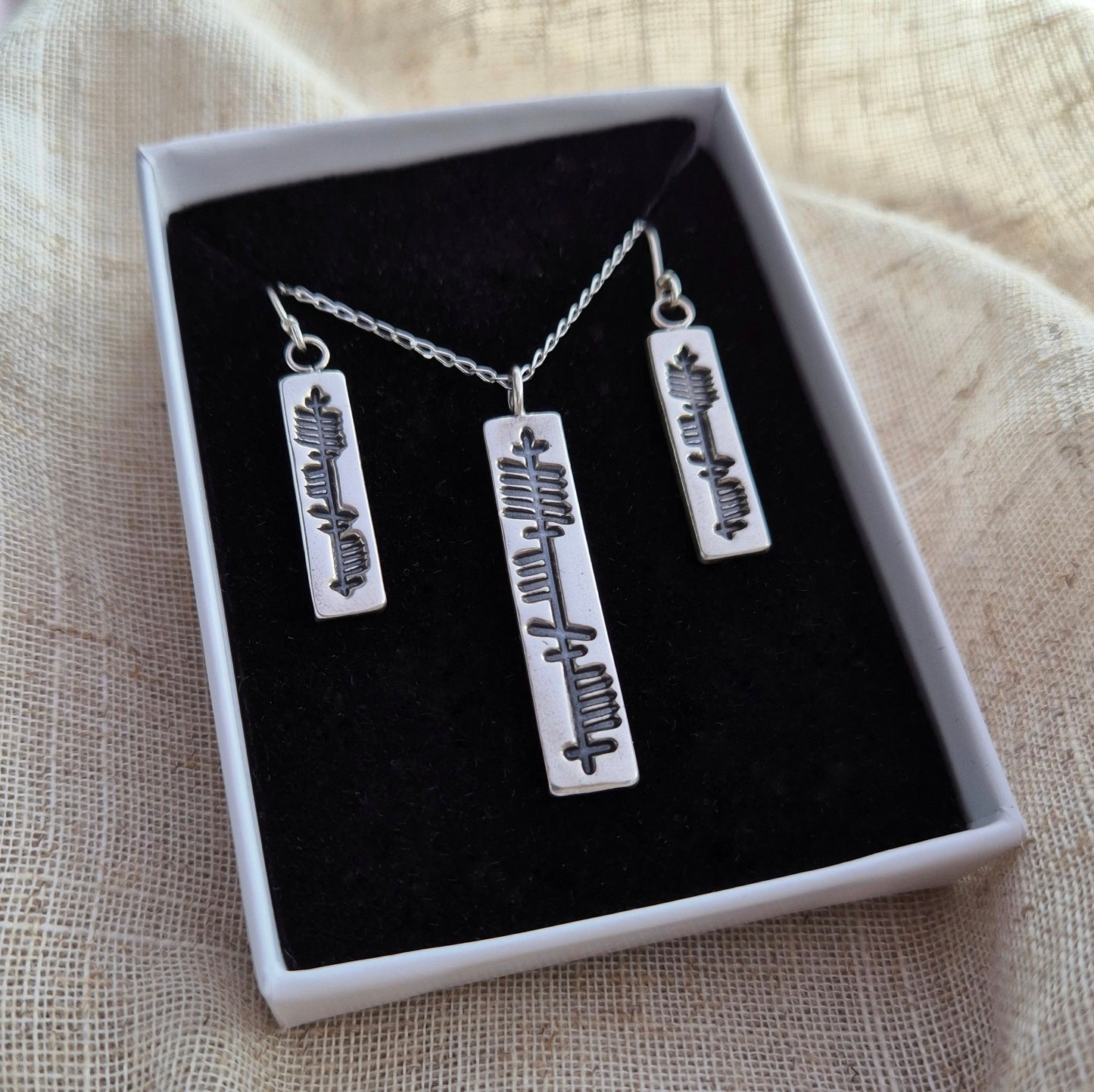 Anam cara (soul friend) ogham earrings