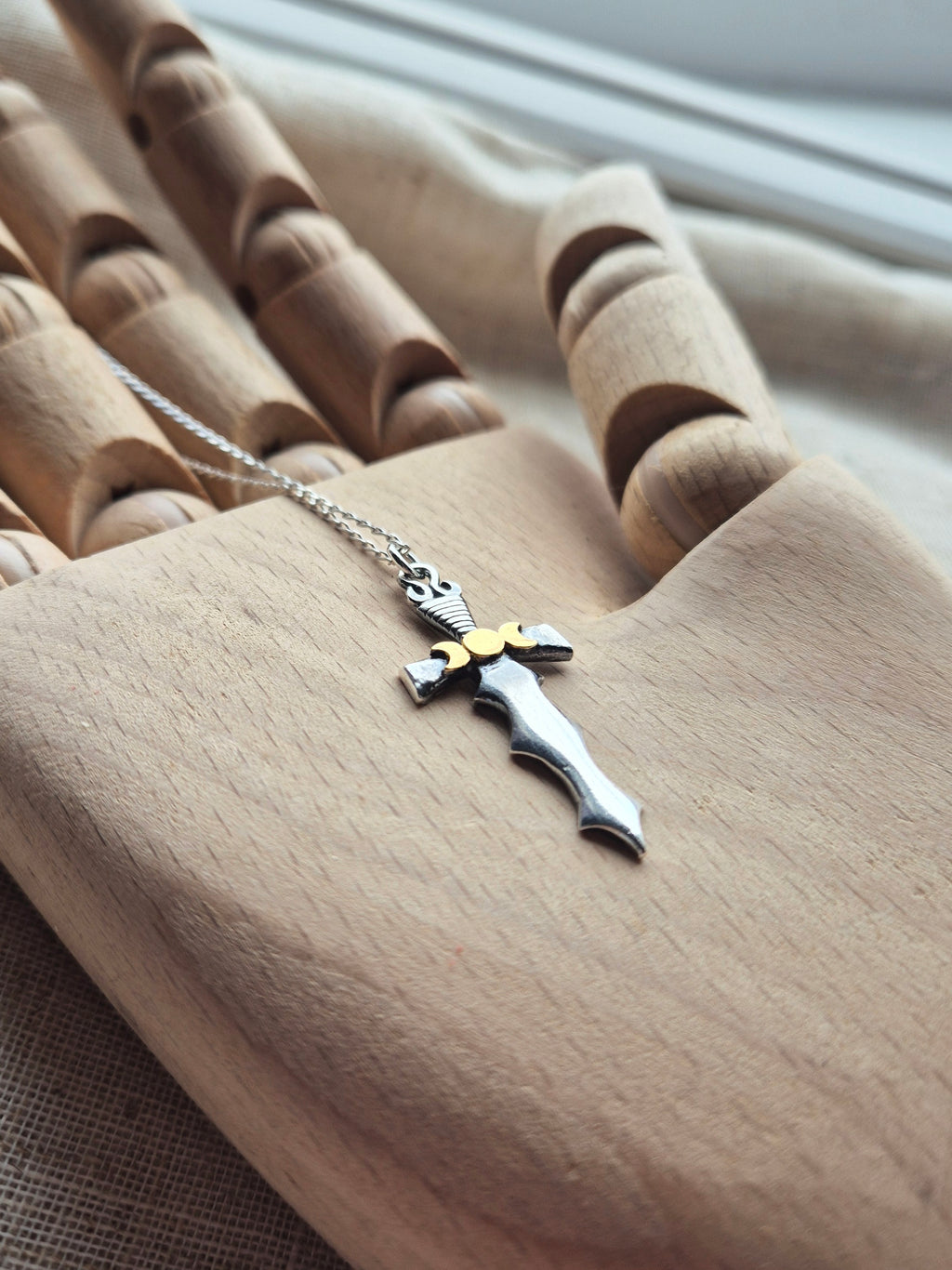 Triple goddess dagger pendant