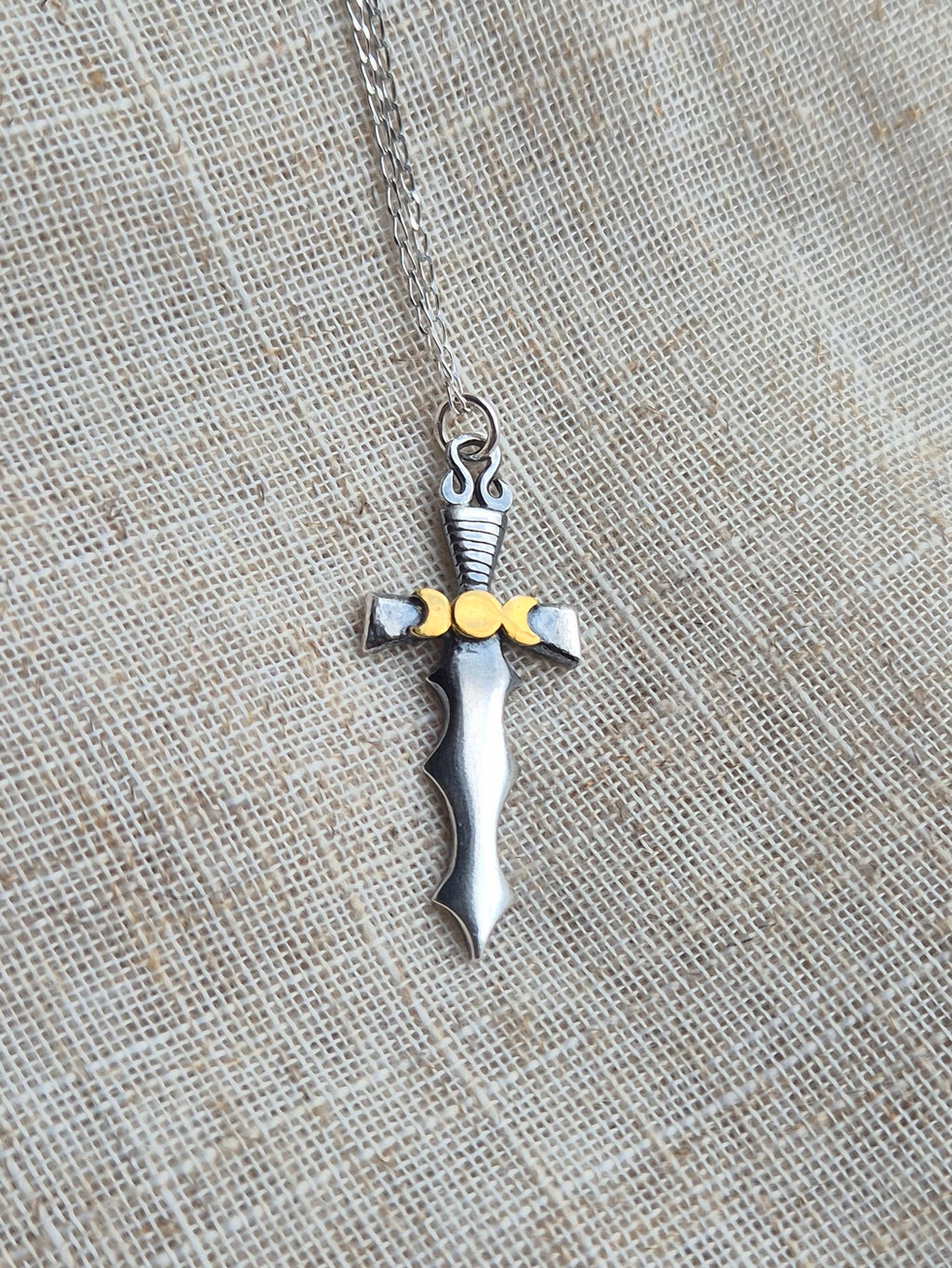Triple goddess dagger pendant