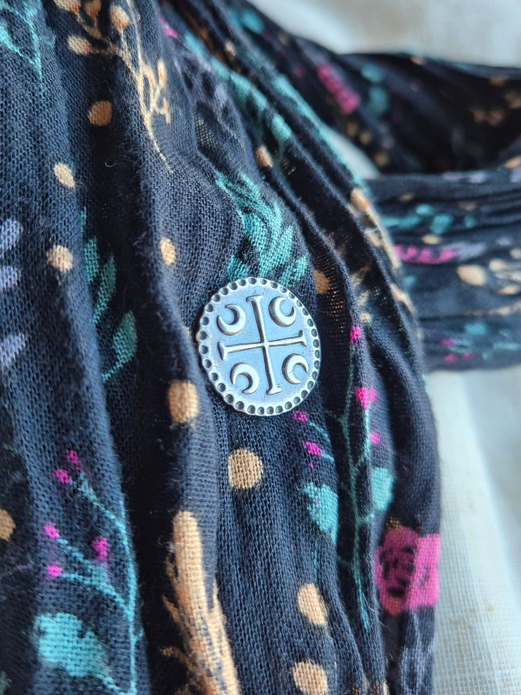 Shield pin brooch