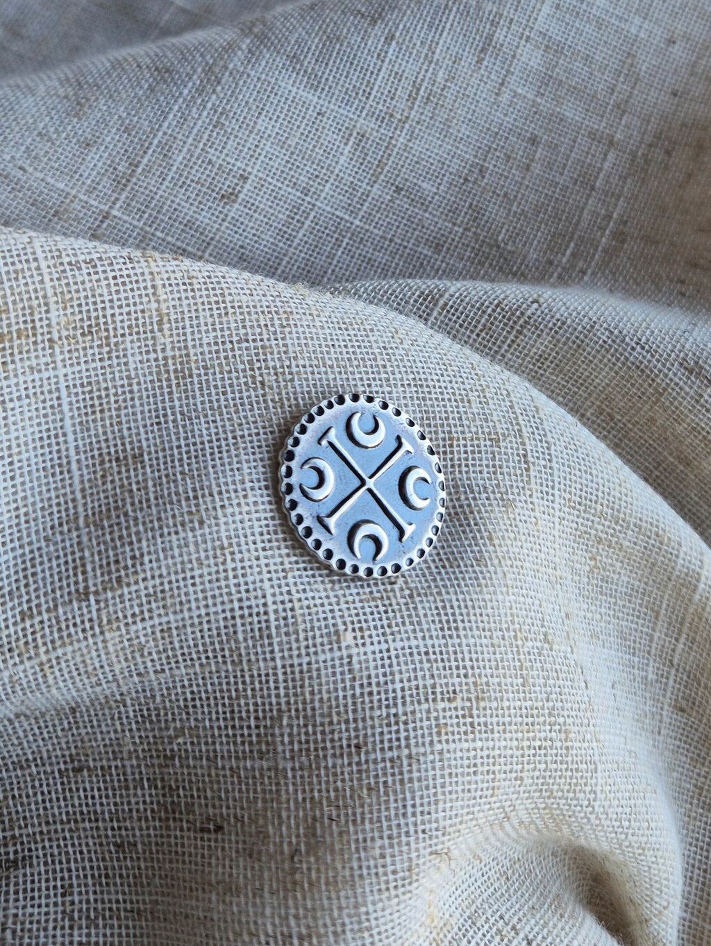 Shield pin brooch