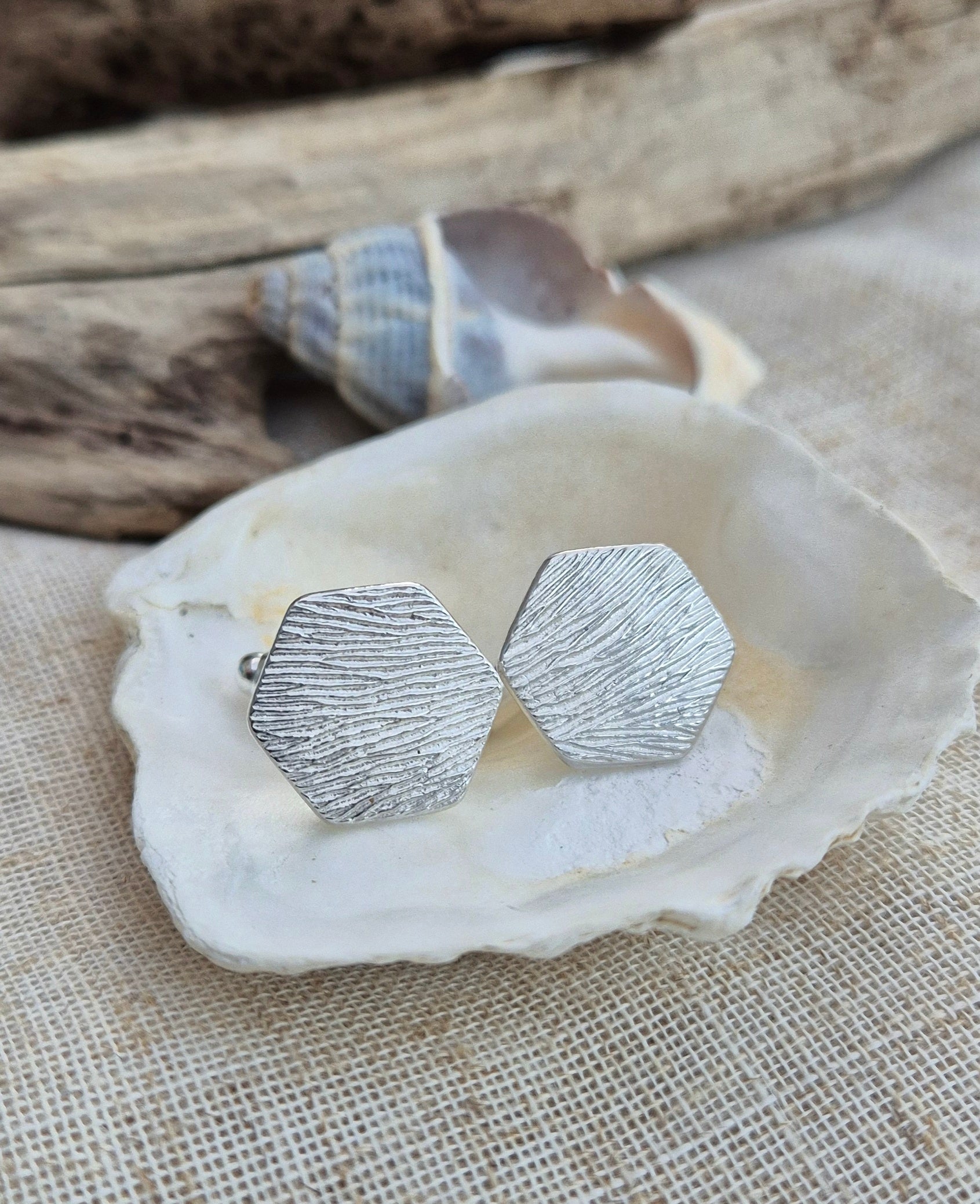Causeway stone cufflinks