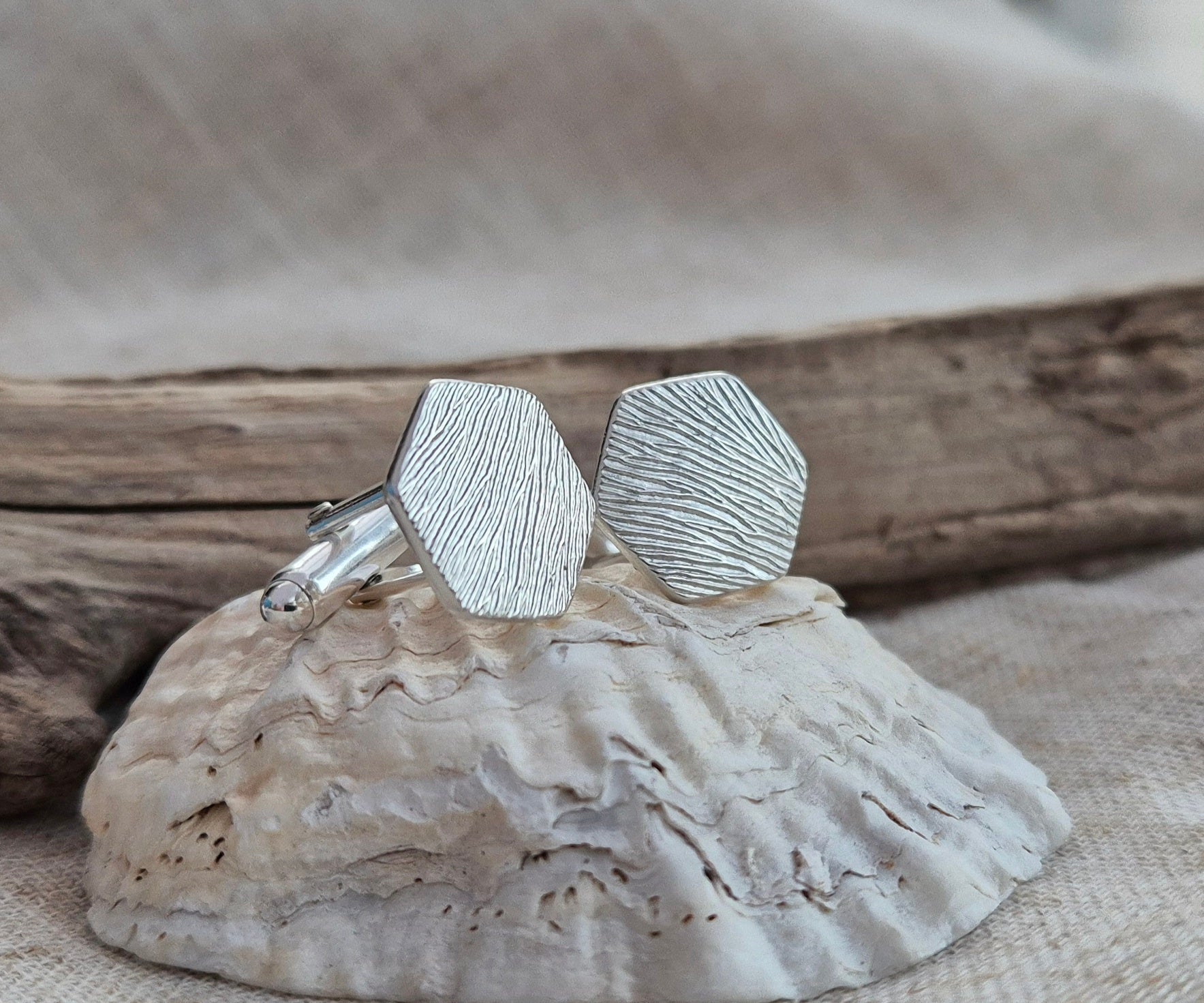 Causeway stone cufflinks