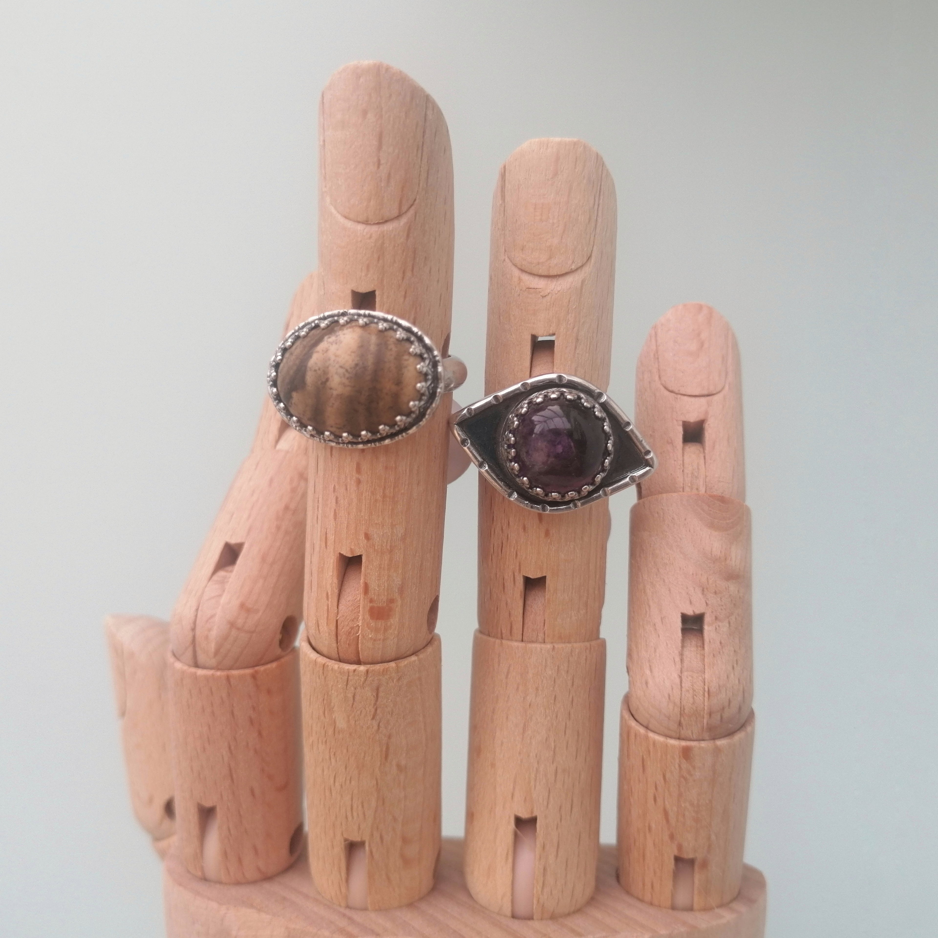 Picture jasper ring - sized K - one available