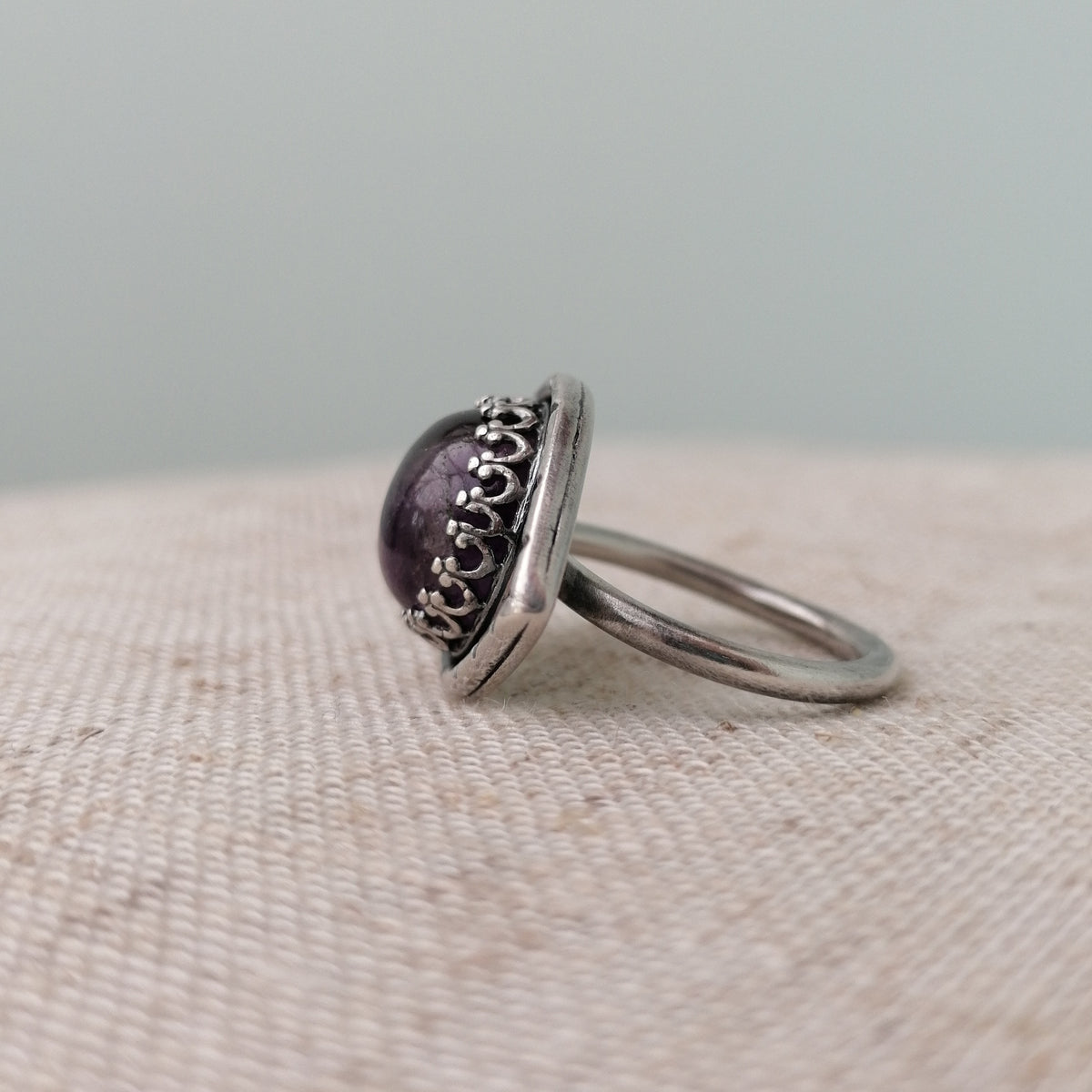 Amethyst eye ring - size M - one available