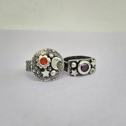 Cosmic spiral band ring (UK size K/L)