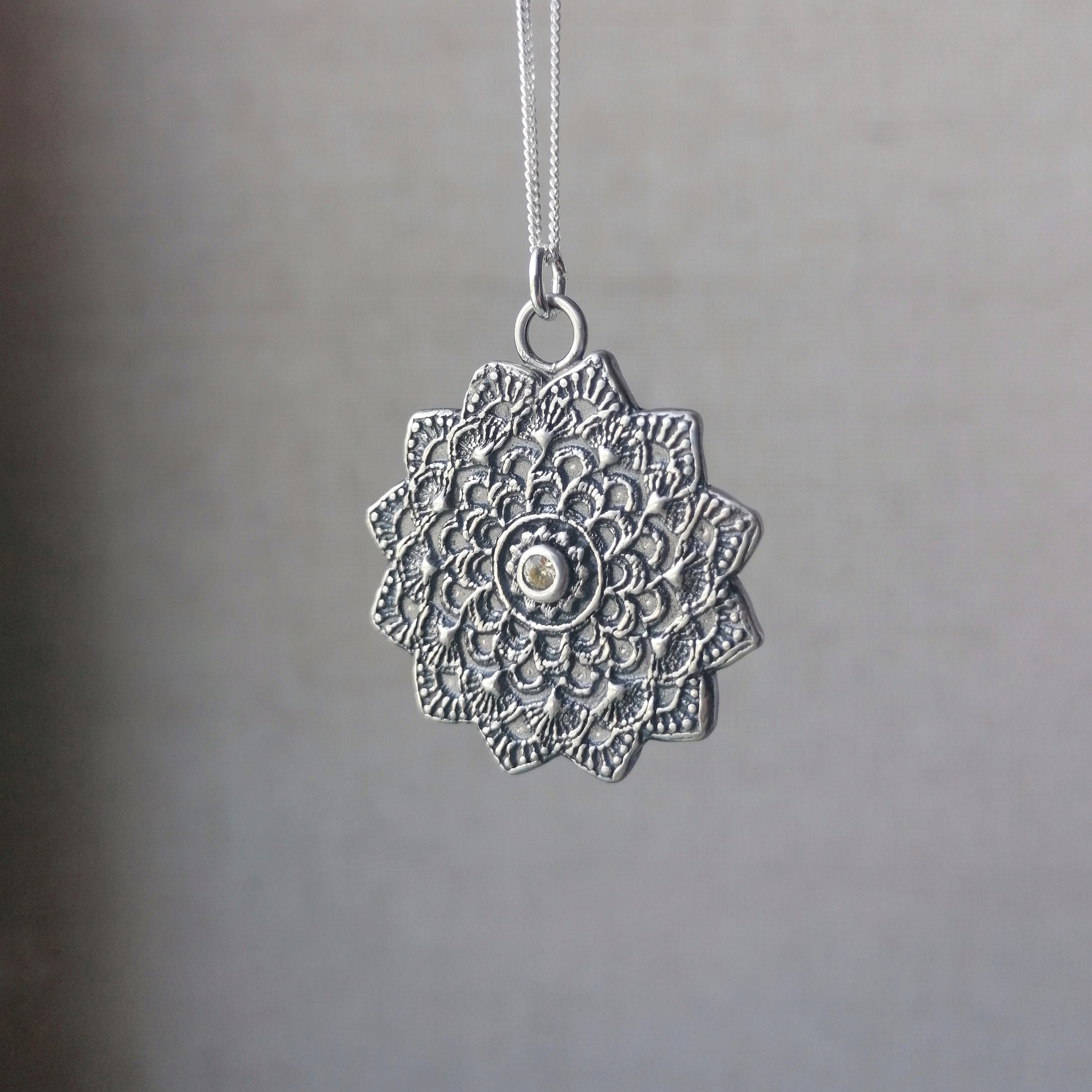 Mandala sun pendant