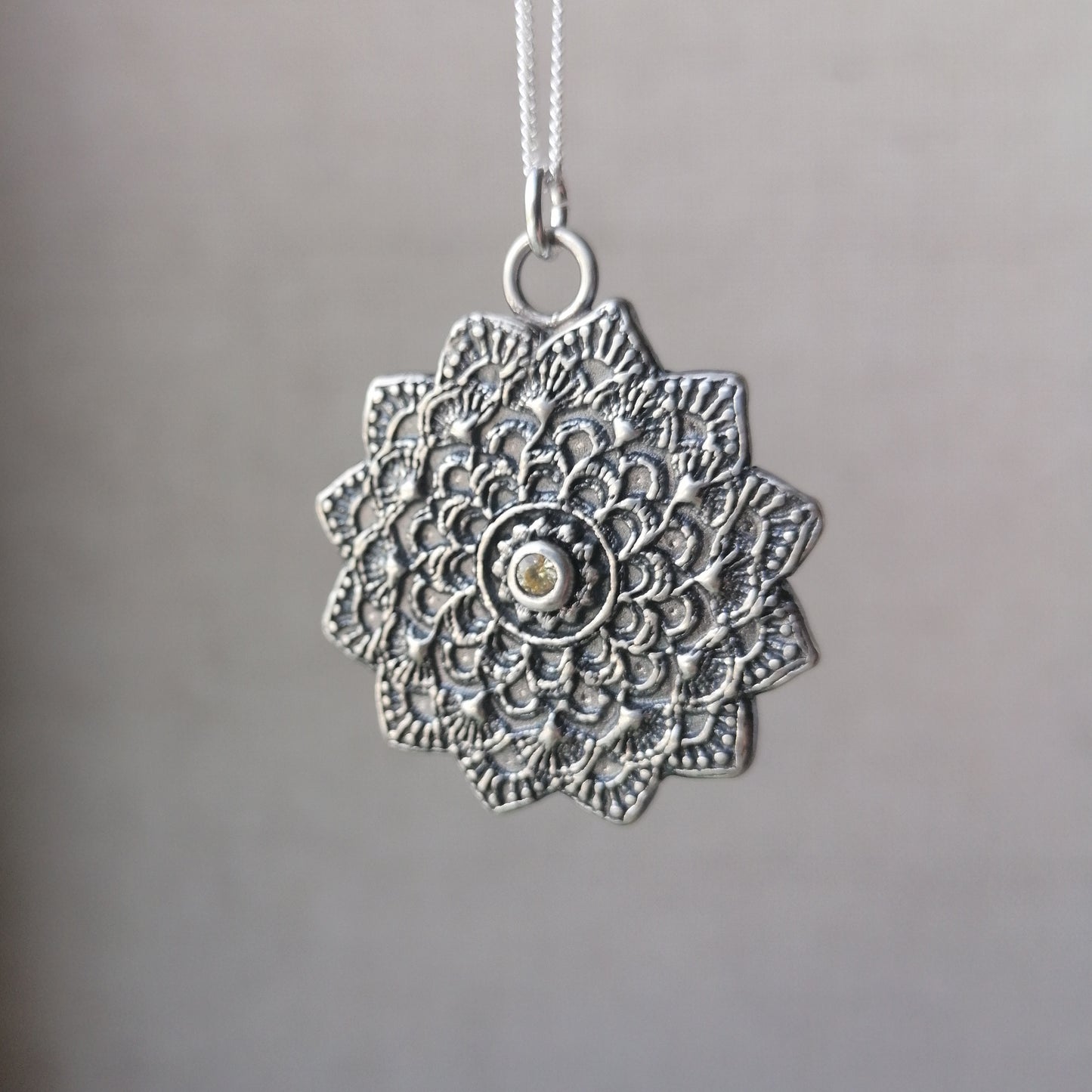 Mandala sun pendant