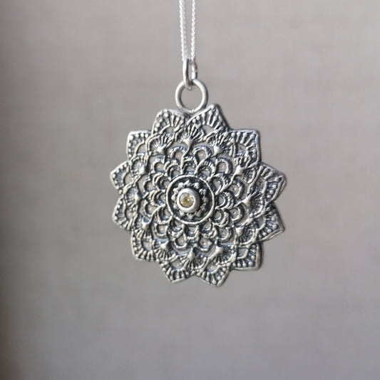 Mandala sun pendant