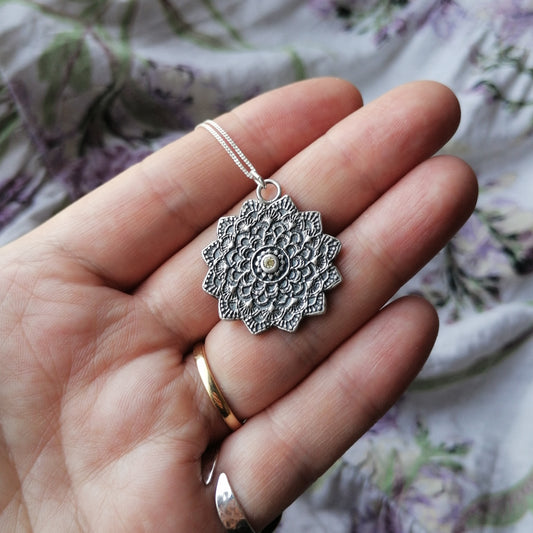 Mandala sun pendant