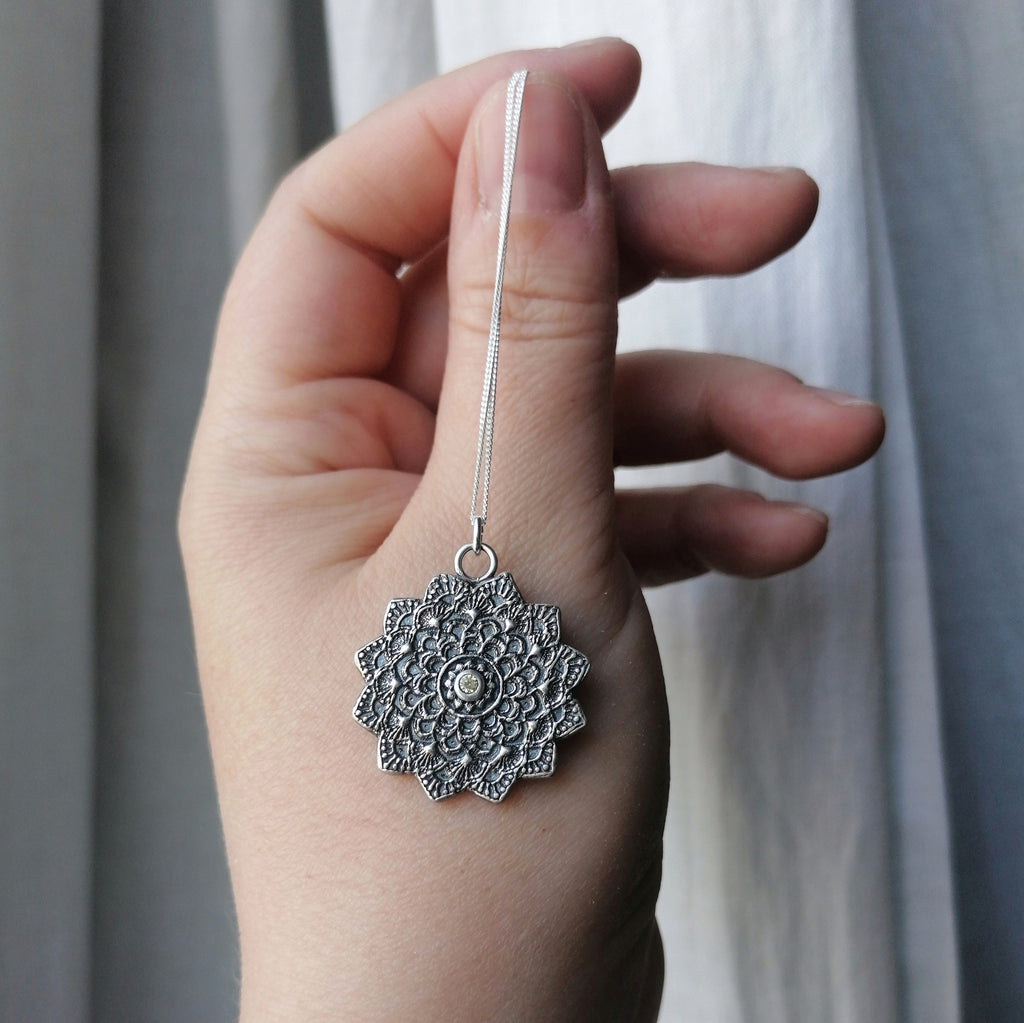 Mandala sun pendant
