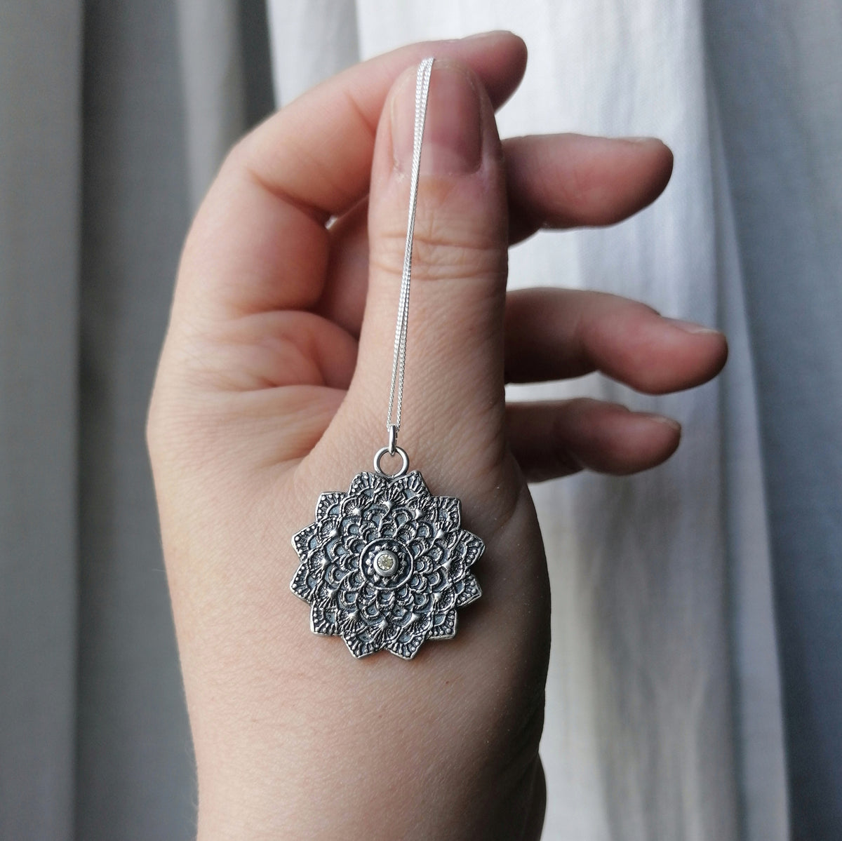 Mandala sun pendant