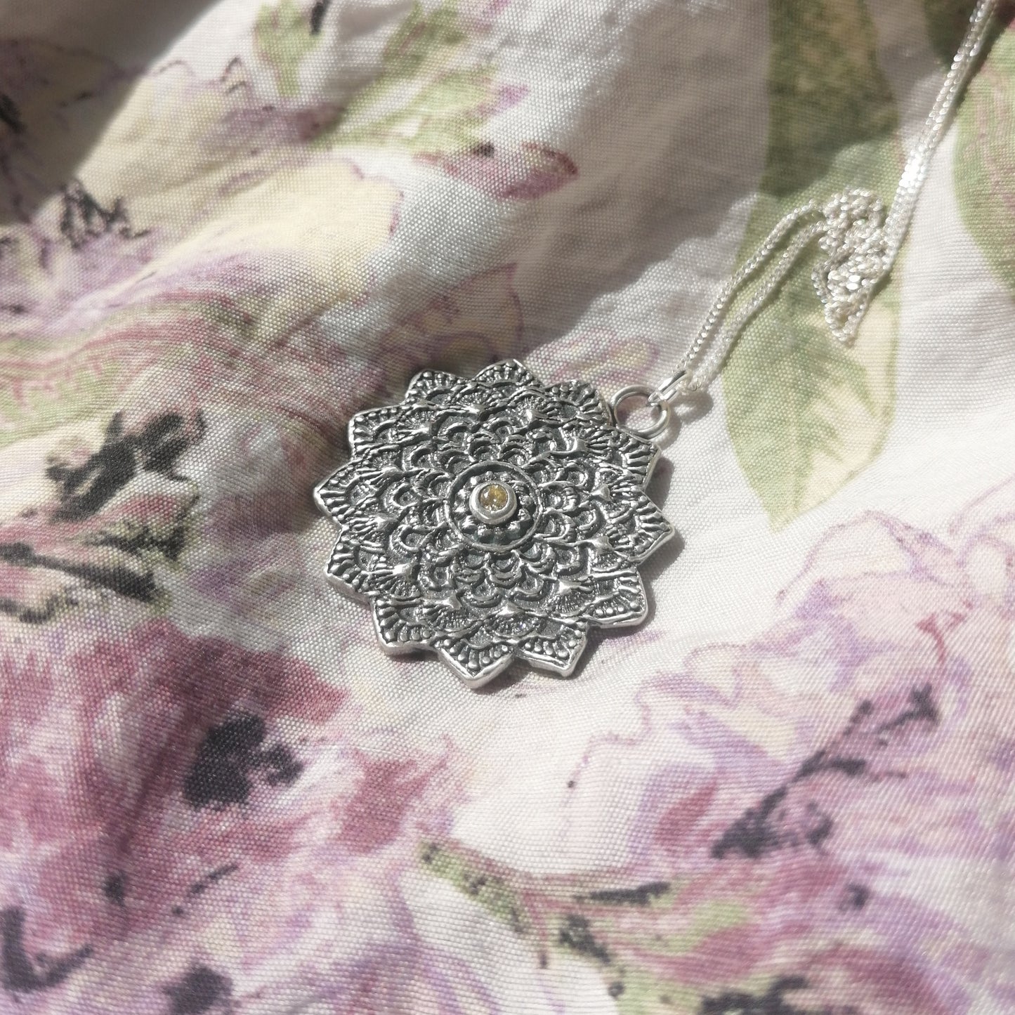 Mandala sun pendant