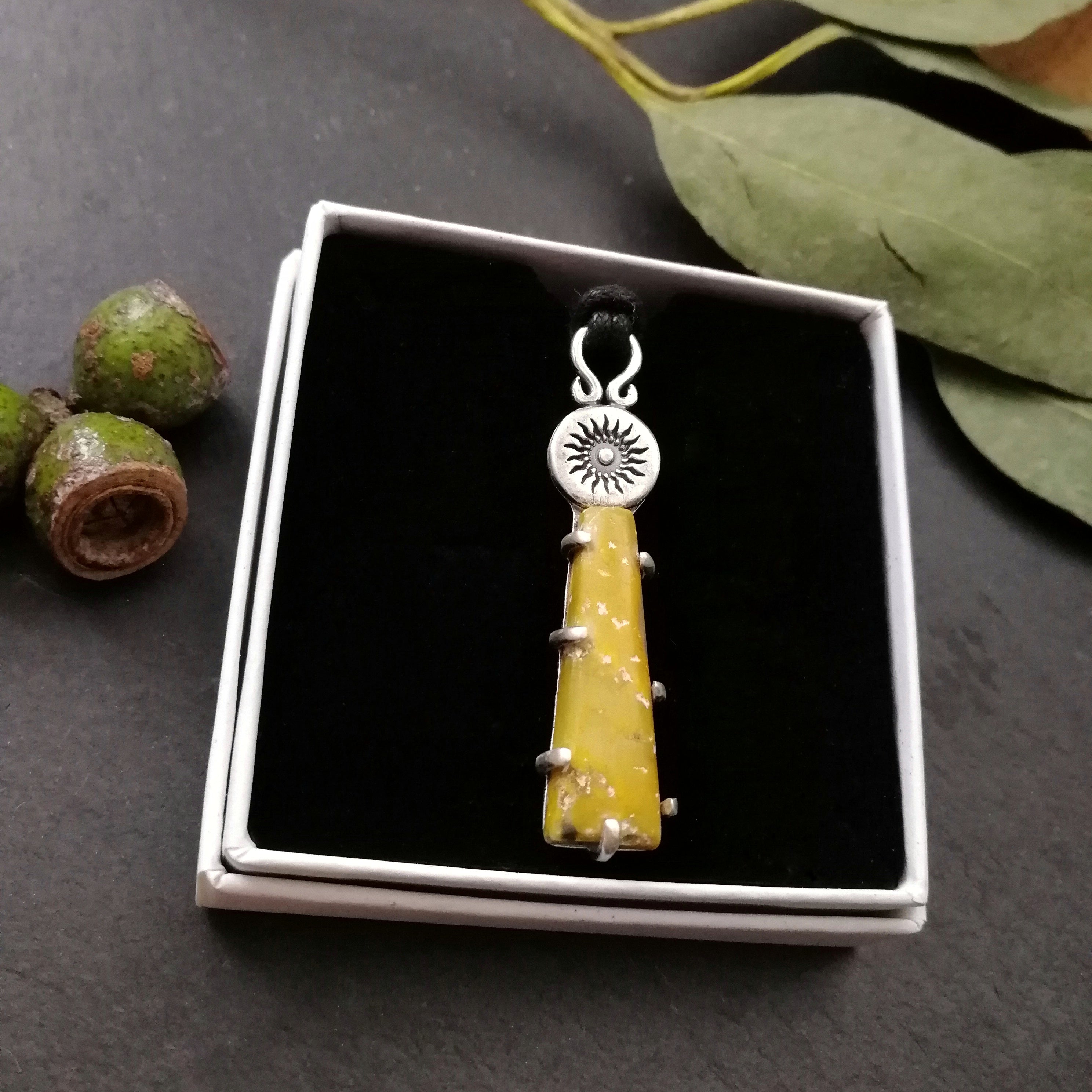 Bumblebee jasper pendant - one available