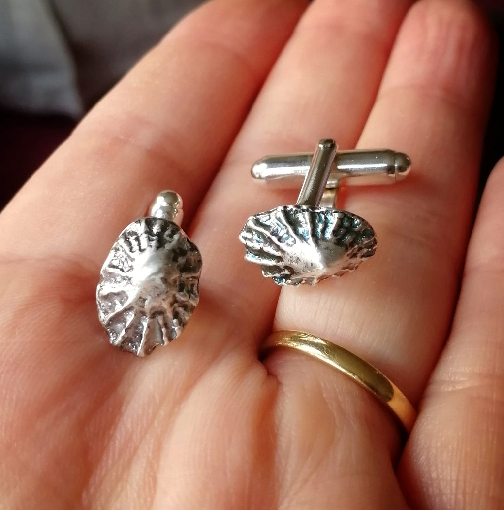 Limpet shell cufflinks