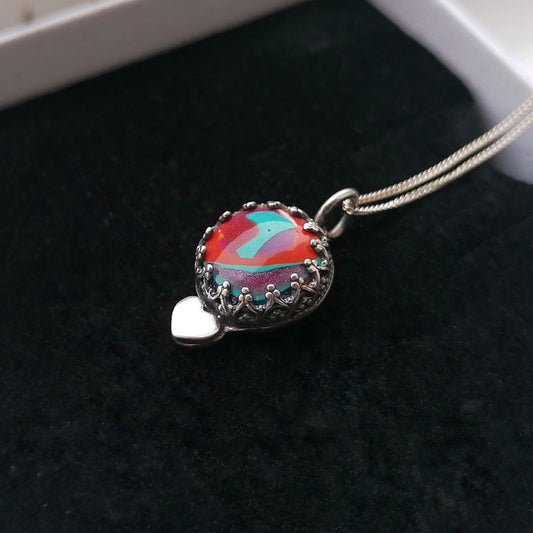 Surfboard resin love pendant