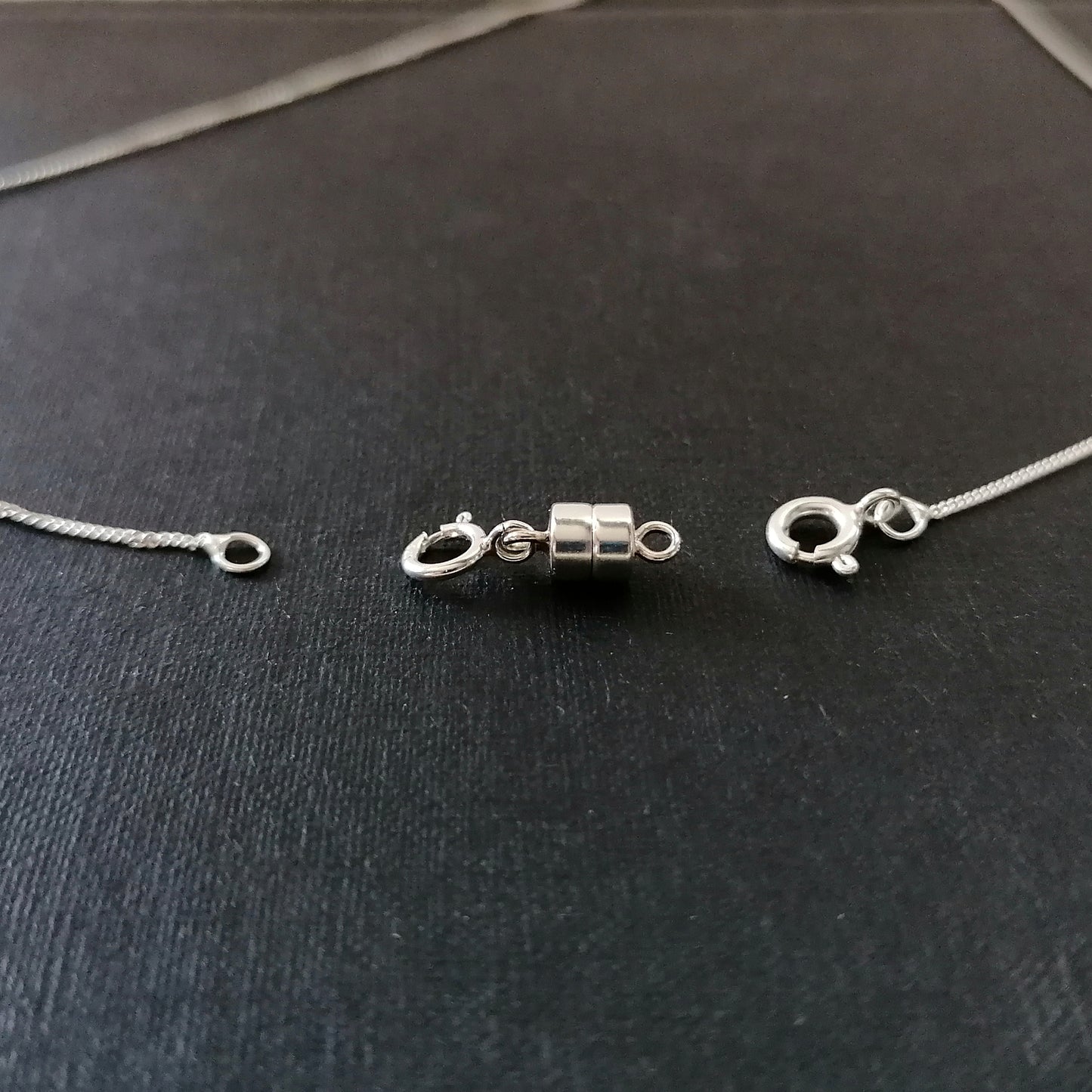Sterling silver magnetic Clasp Converter With Bolt Ring