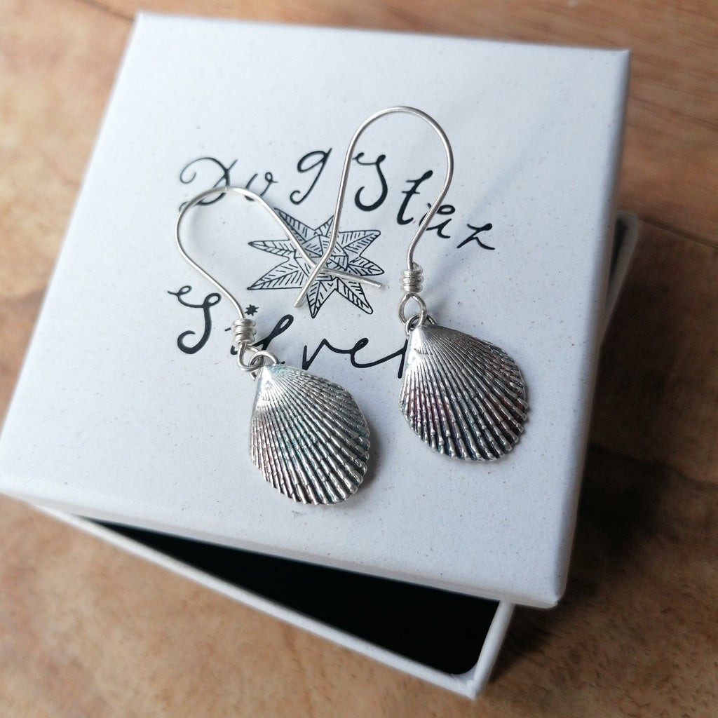 Scallop shell earrings