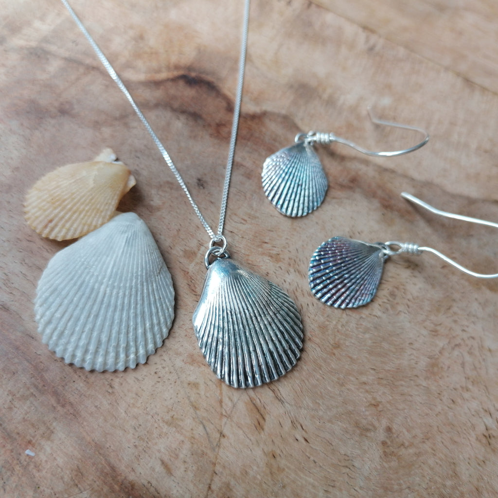Scallop shell earrings