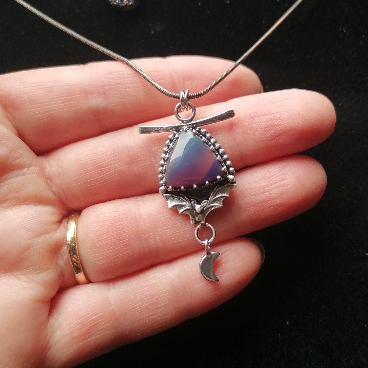 Aurora bat pendant - one available